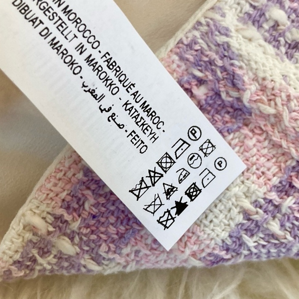 Zara Tweed Corset Bra-Style Crop Top w/Chiffon Lining - Picture 13 of 13